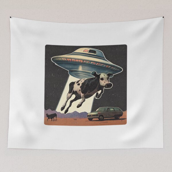 Item preview, Ufo and Cow - Uncanny Valley designed and sold by CopperCity Dungeon.
