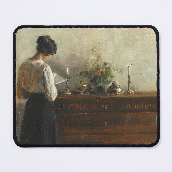 Item preview, Carl Vilhelm Holsoe | Interior with the artist's wife | Vintage Art Print| Vintage Wall Art | Home Decor designed and sold by scrolla.