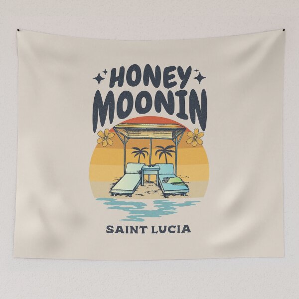 Item preview, Honey moonin Saint Lucia Honeymoon designed and sold by Uppercase Tees.