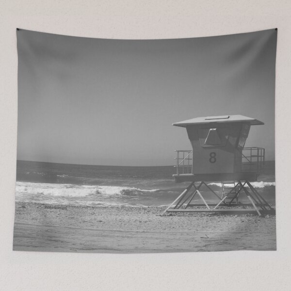 Item preview, California Lifeguard Towers on Sunny Beach V4 designed and sold by Family Journey with God.