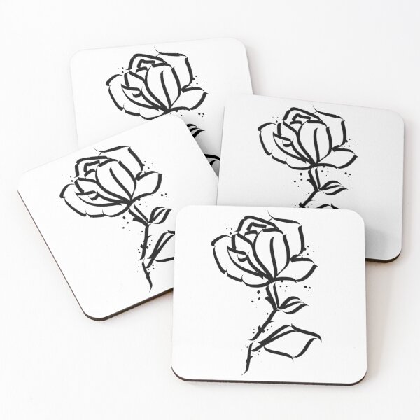 Item preview, Calligraphy rose flower designed and sold by Stayskull.