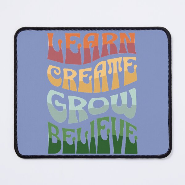 Item preview, Learn create grow believe retro warp mantra designed and sold by glowvim.