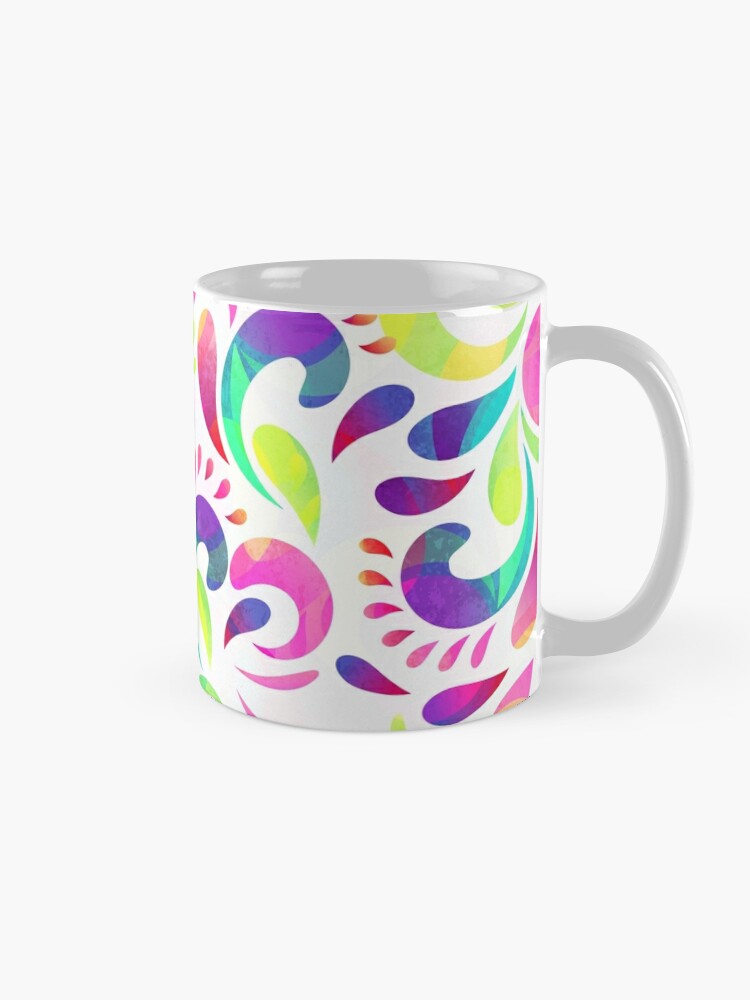 pretty green paisley mug