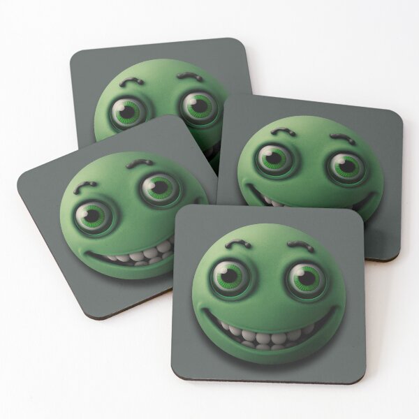 Artikelvorschau, Sehr gruseliges grünes Smiley Emoji-Gesicht entworfen und verkauft von ArtificialEye.