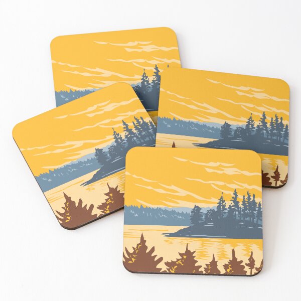Item preview, Gulf Islands National Park Reserve in British Columbia Canada WPA Poster Art designed and sold by patrimonio.