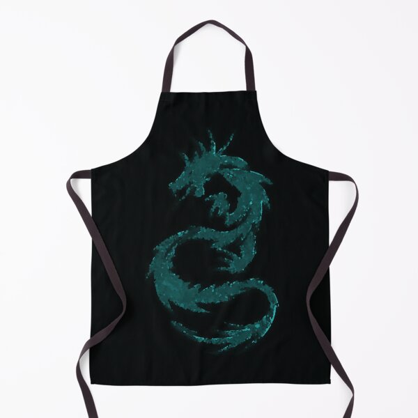 Item preview, Emerald Green Dragon Abstract Black Background Tattoo Style Distorted designed and sold by kattakitty.