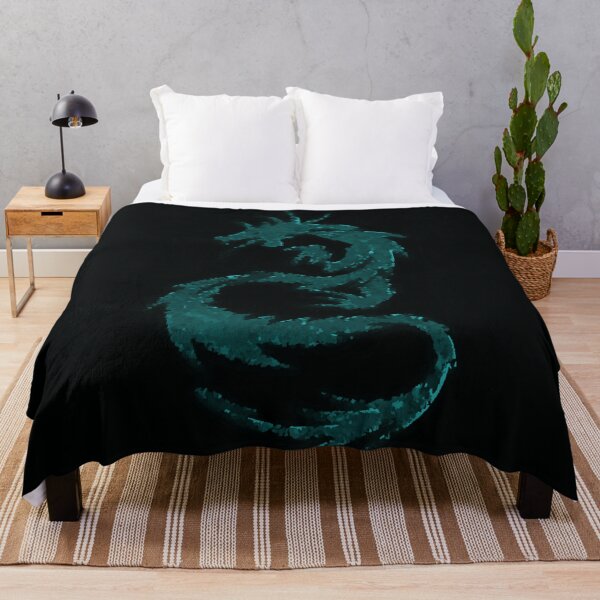 Item preview, Emerald Green Dragon Abstract Black Background Tattoo Style Distorted designed and sold by kattakitty.