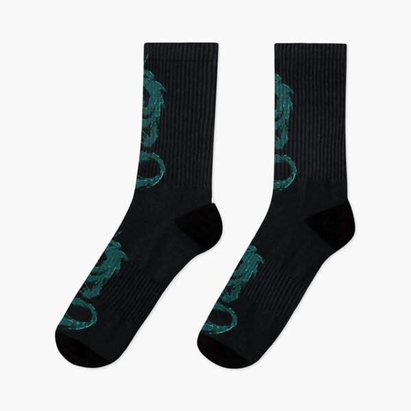 Item preview, Emerald Green Dragon Abstract Black Background Tattoo Style Distorted designed and sold by kattakitty.