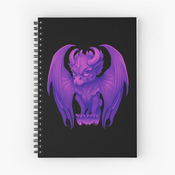Item preview, duotone purple cute creepy gargoyle designed and sold by LuckyRonin.