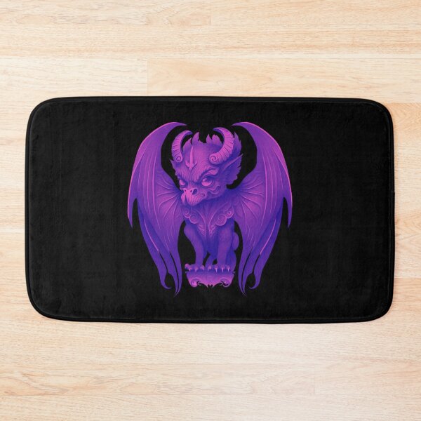 Item preview, duotone purple cute creepy gargoyle designed and sold by LuckyRonin.