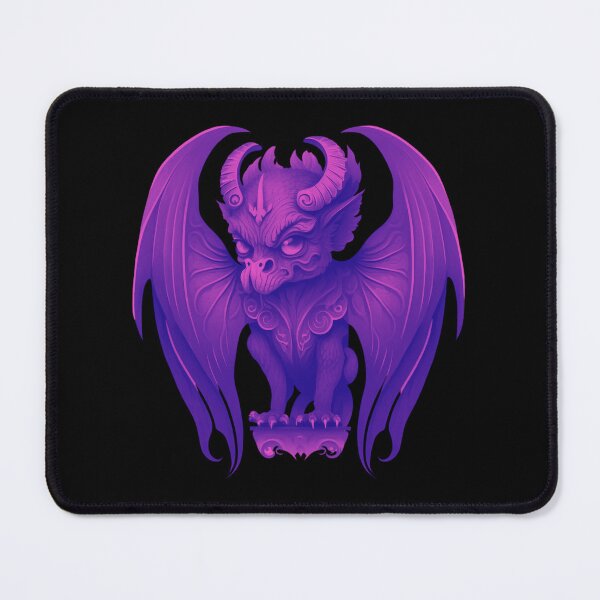 Item preview, duotone purple cute creepy gargoyle designed and sold by LuckyRonin.