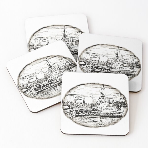 Item preview, Crowley tugboat of Foss Tugboat in the Puget Sound Sketch Designed  designed and sold by Jason Mosley.