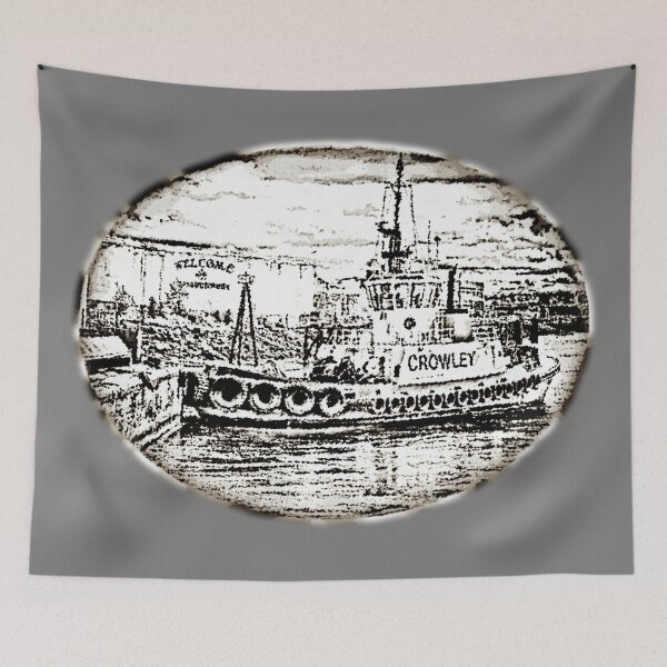 Item preview, Crowley tugboat of Foss Tugboat in the Puget Sound Sketch Designed  designed and sold by Jason Mosley.