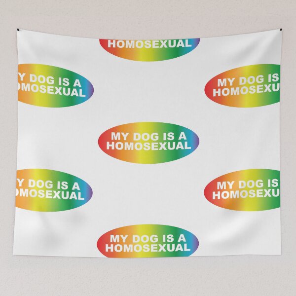 Item preview, homosexual dog designed and sold by madisomething.
