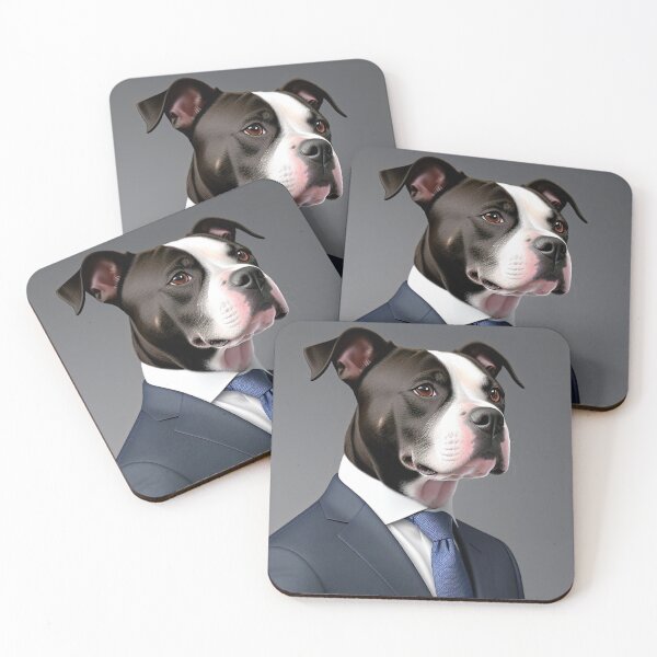 Item preview, Portrait of a dog in a Suit - Pitbull designed and sold by Damitan.