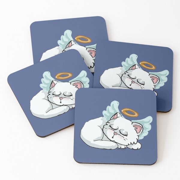 Item preview, Gatito ángel perfecto designed and sold by Whimsy Pose Illustrations.