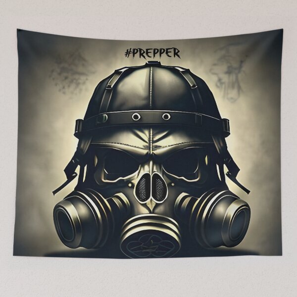 Item preview, Apocalyptic Skull #Prepper designed and sold by The-Hist-Image.