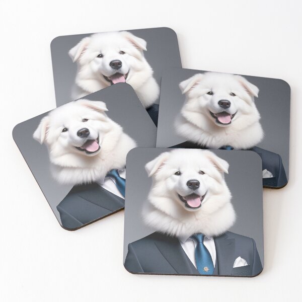 Item preview, Portrait of a dog in a Suit - Samoyed designed and sold by Damitan.