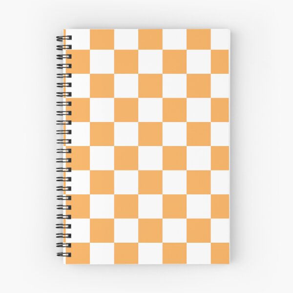 Item preview, Orange and white checkerboard print designed and sold by LittleBettyMakes.