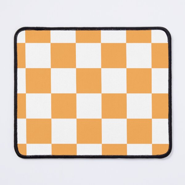 Item preview, Orange and white checkerboard print designed and sold by LittleBettyMakes.