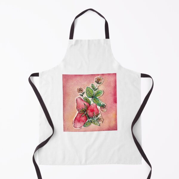 Item preview, Pretty pink strawberry watercolour painting designed and sold by velvetch3rry.