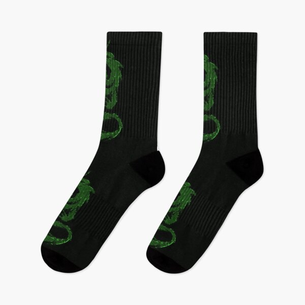 Item preview, Lime Green Dragon Abstract Tattoo Style Black Background Distorted designed and sold by kattakitty.