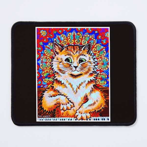 Item preview, CAT PLAYING A PIANO : Vintage Psychedelic Abstract Louis Wain Print designed and sold by posterbobs.