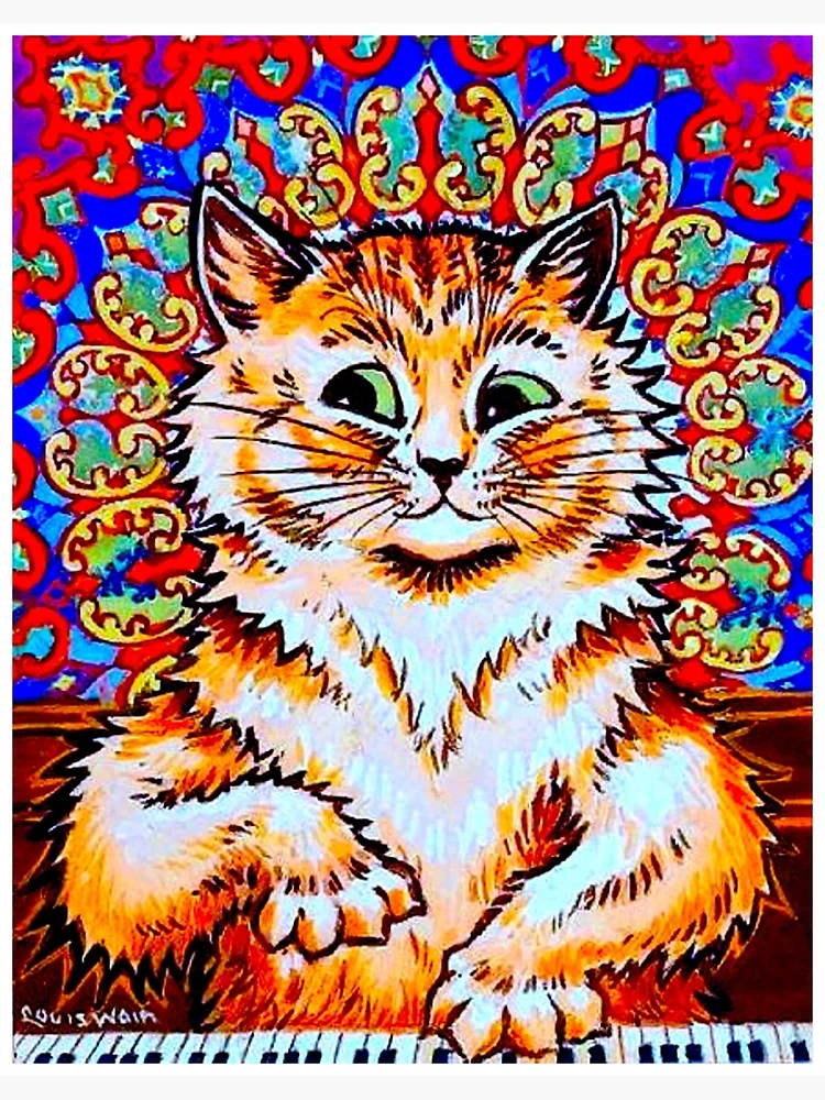 フランス製 トレー cat lady smoking playing piano Cat Playing the