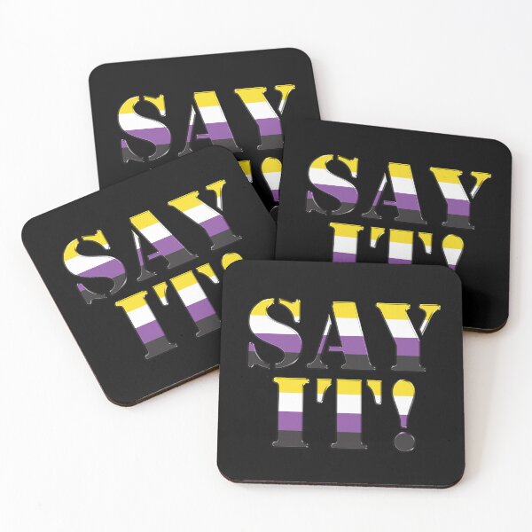Item preview, Say It (big) Nonbinary Pride designed and sold by TheirChoice.
