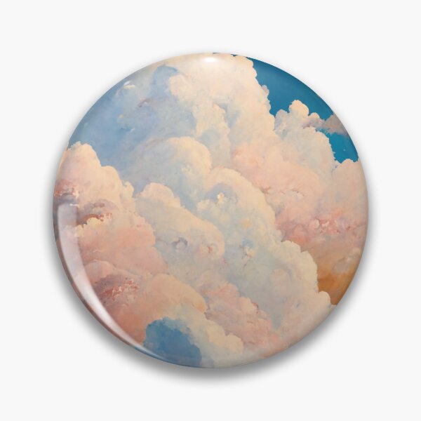 Item preview, Cumulus clouds print tee All over printed t-shirt sky clouds pink color nature designed and sold by Mazagan-Shop.