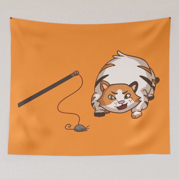 Item preview, striped kitten plays to catch a toy mouse,cartoon style,illustration,games designed and sold by kitsuneins.