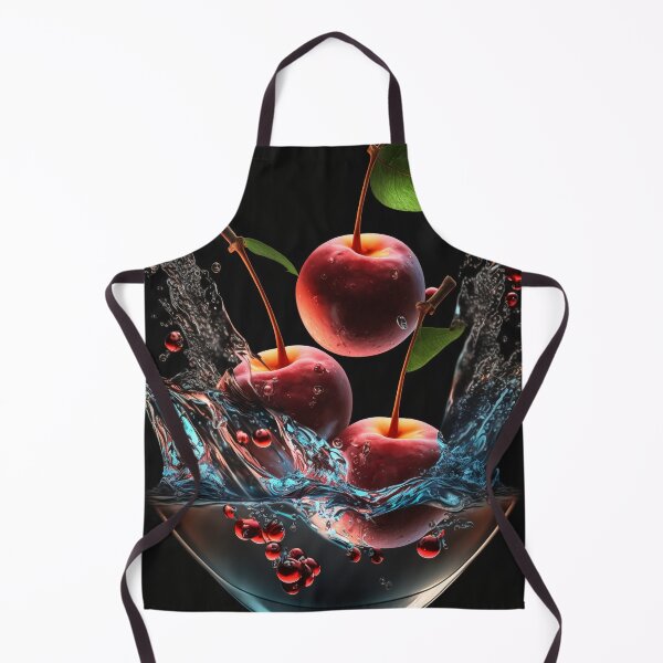 Item preview, Cherries splashing into a bowl of water printart 2 designed and sold by jetaiart.