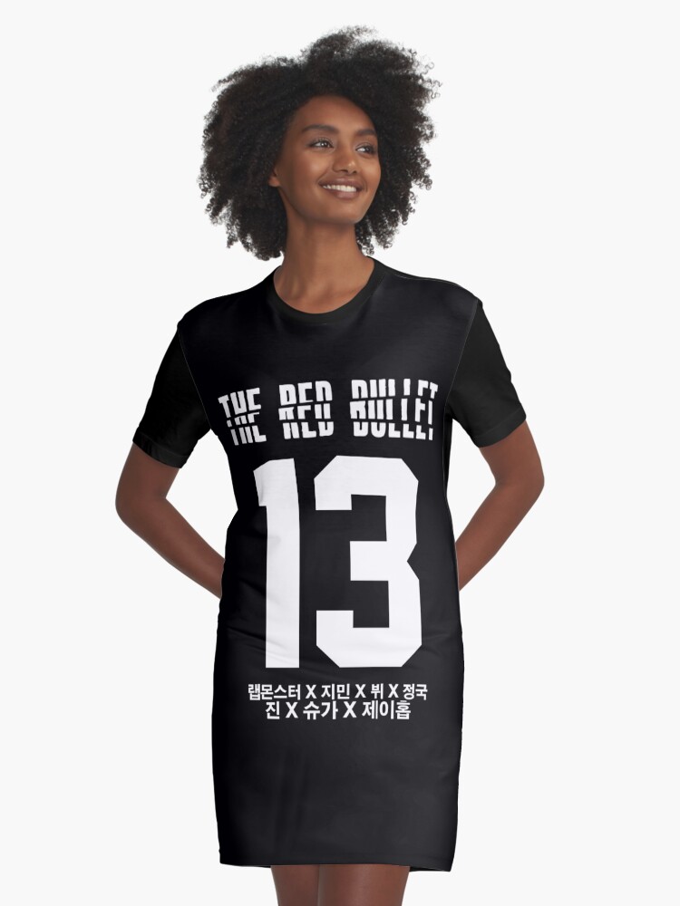 BTS THE RED BULLET (White) | Graphic T-Shirt Dress