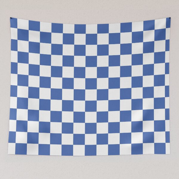 Item preview, Blue and white checkerboard print designed and sold by LittleBettyMakes.