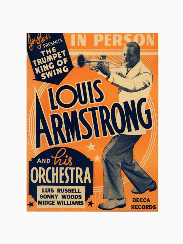 Louis Armstrong original t shirt by Woodclang designed & sold by Printerval