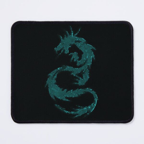 Item preview, Emerald Green Dragon Abstract Black Background Tattoo Style Distorted designed and sold by kattakitty.