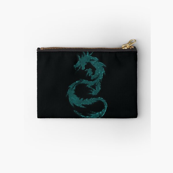 Artikelvorschau, Smaragdgrüner Drache Abstrakter schwarzer Hintergrund Tattoo-Stil verzerrt entworfen und verkauft von kattakitty.