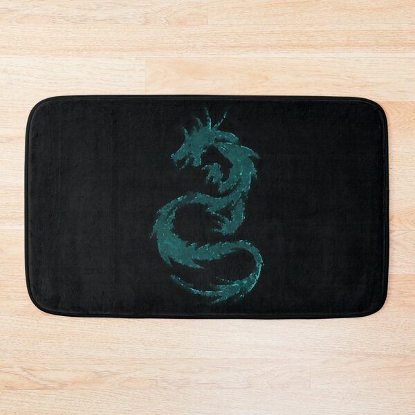Item preview, Emerald Green Dragon Abstract Black Background Tattoo Style Distorted designed and sold by kattakitty.
