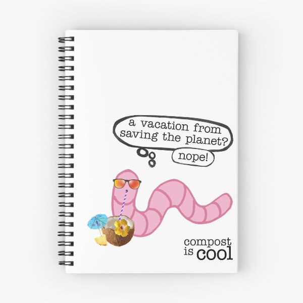 Item preview, compost worm (vacation) designed and sold by mystudiocreate.