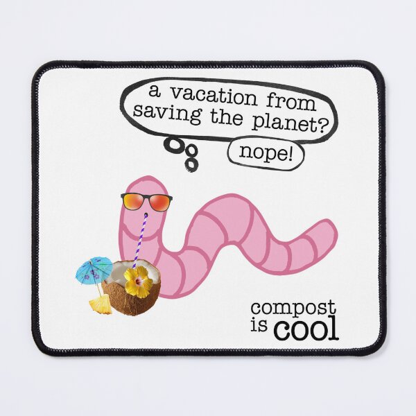 Item preview, compost worm (vacation) designed and sold by mystudiocreate.