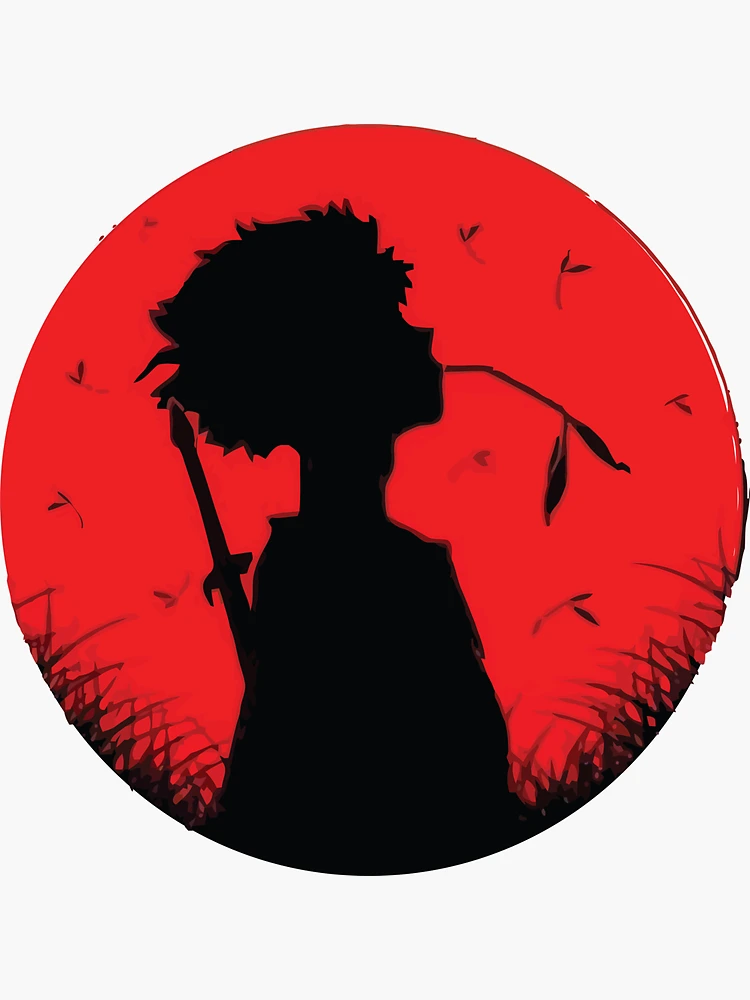 angry, face, Samurai Champloo, anime, sunset, Mugen (Samurai Champloo), red  background, anime boys, sword, weapon, Sun