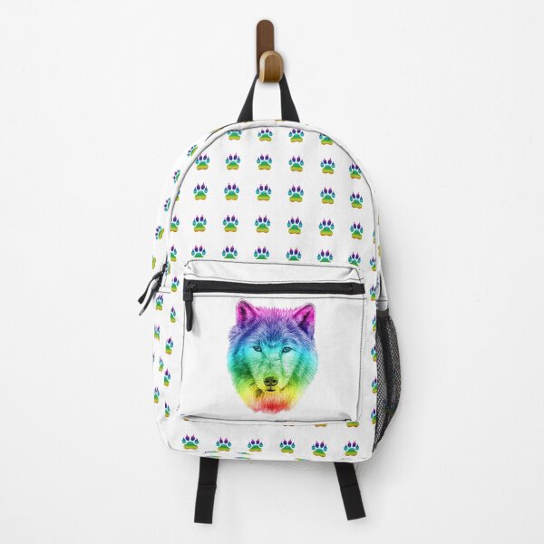 Item preview, Wolf portrait - rainbow colorized version 2 designed and sold by SylvieG18.