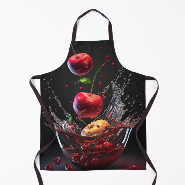 Item preview, Cherries splashing into a bowl of water printart 4 designed and sold by jetaiart.