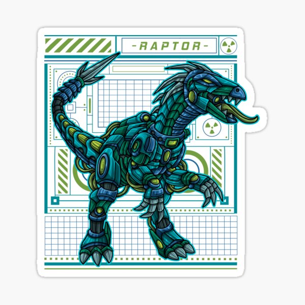 DINO BOT RAPTOR Sticker
