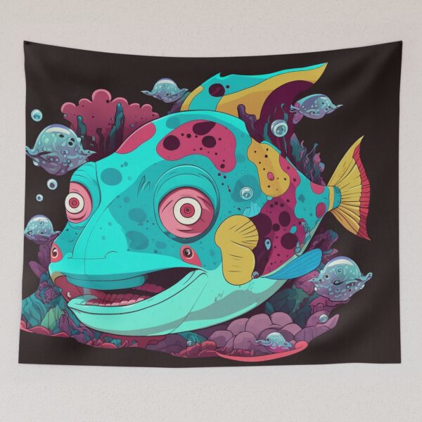 Item preview, Bruxish, the Colorful Psychic Fish in murky waters! designed and sold by Frocentric.