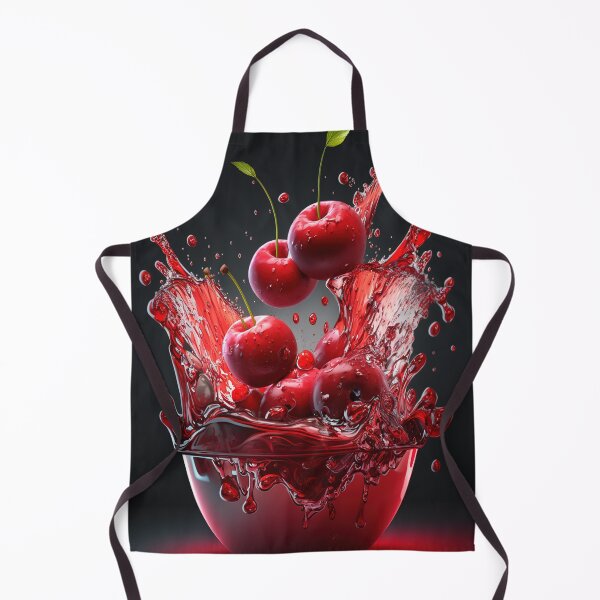Item preview, Cherries splashing into a bowl of water printart 5 designed and sold by jetaiart.
