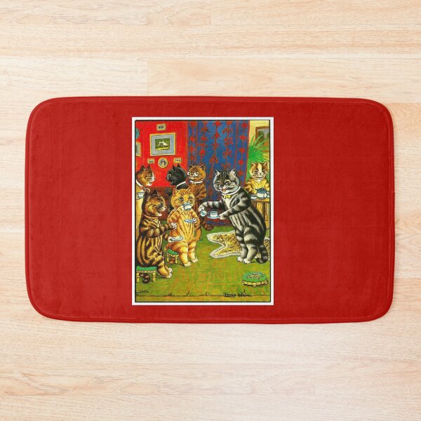 Item preview, CAT TEA PARTY : Vintage Whimsical Abstract Louis Wain Print designed and sold by posterbobs.
