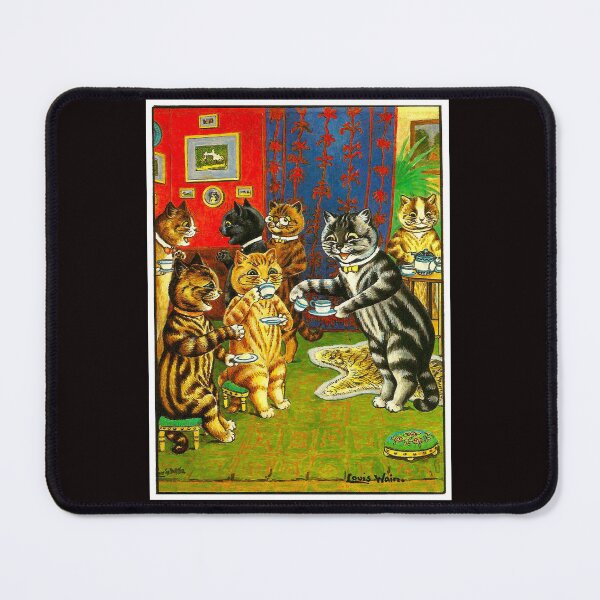 Item preview, CAT TEA PARTY : Vintage Whimsical Abstract Louis Wain Print designed and sold by posterbobs.