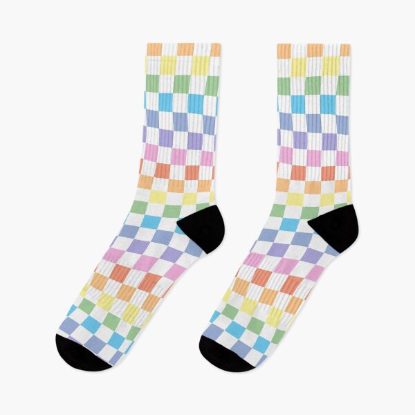 Item preview, Bright pastel rainbow checkerboard designed and sold by LittleBettyMakes.
