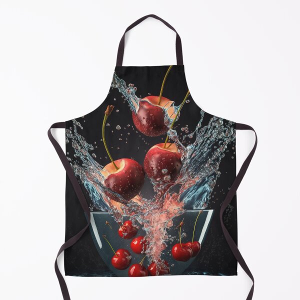 Item preview, Cherries splashing into a bowl of water printart 6 designed and sold by jetaiart.